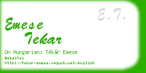 emese tekar business card
